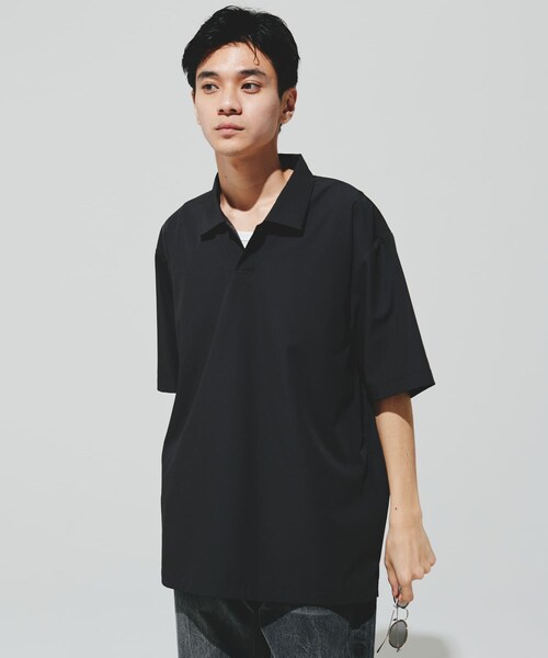 URBAN RESEARCH DOORS(アーバンリサーチドアーズ)の「『UR TECH』サマシェア ポロシャツ(ポロシャツ・メンズ・CHARCOAL/L.BLUE/BLACK・M/L/XL)」の7枚目の写真