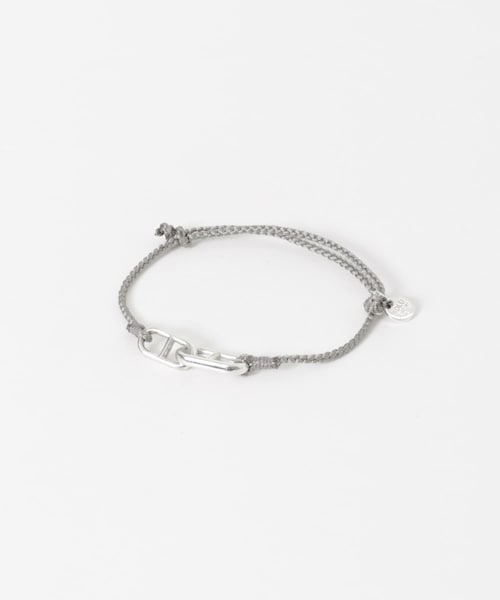 URBAN RESEARCH(アーバンリサーチ)の「XOLO ANCHOR SILK CODE BRACELET(ブレスレット・メンズ・BLK/GRY/NVY/BGD・Free)」の2枚目の写真