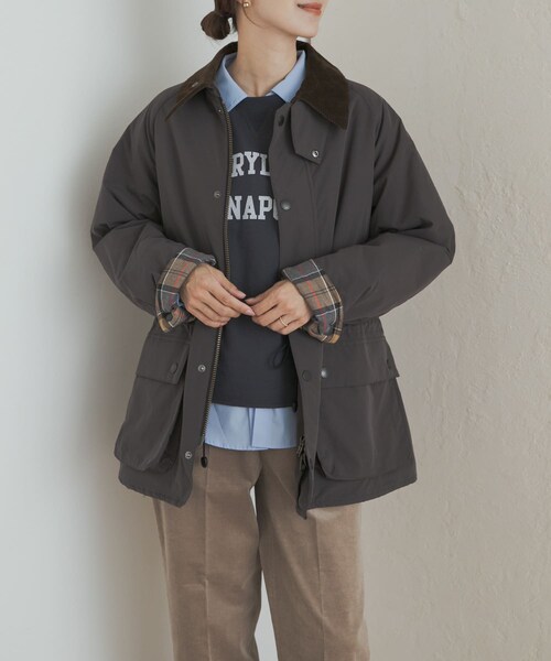 URBAN RESEARCH DOORS(アーバンリサーチドアーズ)の「『別注』Barbour OS BEDALE PADDED(テーラードジャケット・レディース・BLACK/GRAY・one)」の15枚目の写真