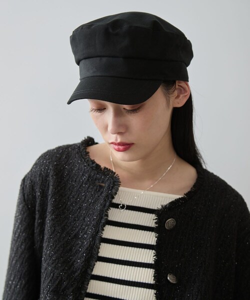 VIS(ビス)の「ツイルマリンキャスケット(キャスケット・レディース・ブラック・F)」の2枚目の写真
