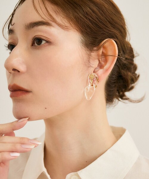 ROPE'（ロペ）の「【LUCE MACCHIA（ルーチェマッキア）】 別注 Glass Earrings（イヤリング・レディース・ゴールド/その他・F）」の2枚目の写真