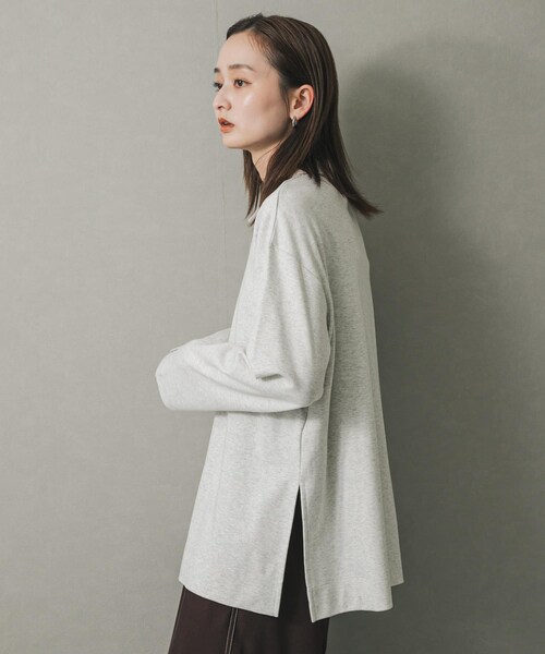 SENSE OF PLACE by URBAN RESEARCH(センスオブプレイスバイアーバンリサーチ)の「ポロシャツルーズカットトップ(ポロシャツ・レディース・BLACK/OATMEAL・one)」の15枚目の写真
