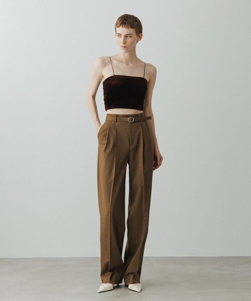 ADAM ET ROPE'（アダムエロペ）の「【EMOELLE】ベルテッドスラックス（スラックス・レディース・グレー系/キャメル系・36/38）」の8枚目の写真