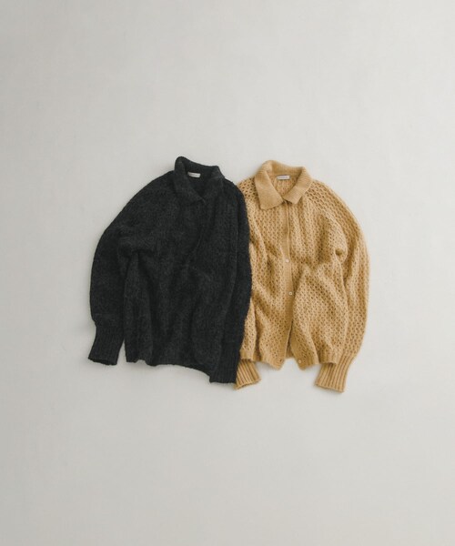 LAATO（ラート）の「mesh knit polo cardigan（カーディガン/ボレロ・レディース・ハニー/スチール・FREE）」の12枚目の写真