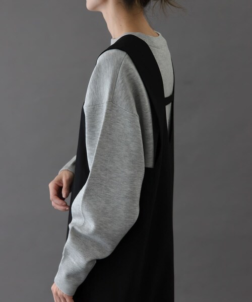 URBAN RESEARCH DOORS(アーバンリサーチドアーズ)の「FORK&SPOON ダブルフェイスクルーネックニット(ニット/セーター・レディース・OFF/TOP GRAY/BLUE・1)」の16枚目の写真