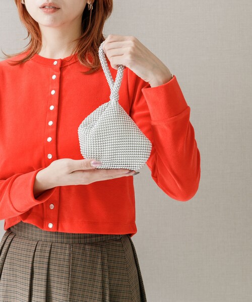 URBAN RESEARCH ROSSO（アーバンリサーチロッソ）の「メタルビーズミニバッグ（ハンドバッグ・レディース・SILVER/BLACK・-）」の2枚目の写真
