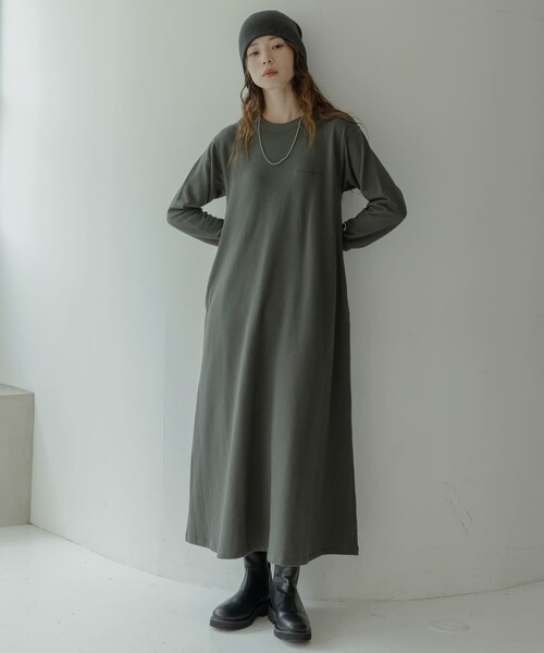 URBAN RESEARCH Sonny Label（アーバンリサーチサニーレーベル）の「『別注』Champion×Sonny Label　裏毛スウェットテントワンピース（ワンピース・レディース・オフブラック/ブラック/グレー・S/FREE）」の9枚目の写真