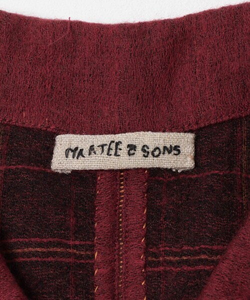 URBAN RESEARCH（アーバンリサーチ）の「MAATEE&SONS　GUPTA WOOL WFACE COVERALL（カバーオール・メンズ・CHACOAL/RED・2/3）」の12枚目の写真