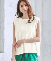 nissen | ノースリーブカットソー(綿100%シルケット)(Tシャツ/カットソー)