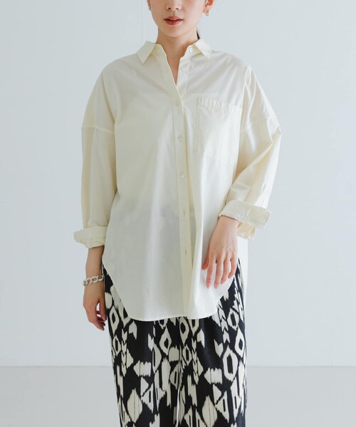 URBAN RESEARCH（アーバンリサーチ）の「new basic　ガーメントダイオーバーシャツ（シャツ/ブラウス・レディース・SAGE/PINK/IVORY・FREE）」の9枚目の写真