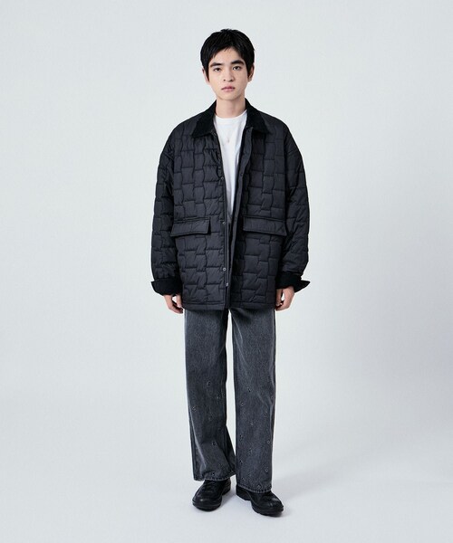 ADAM ET ROPE'(アダムエロペ)の「【UNIVERSAL OVERALL】for M FLAG QUIL TING JACKET(カバーオール・レディース・ブラック/グレー/ダークブラウン・L/M/XL)」の19枚目の写真