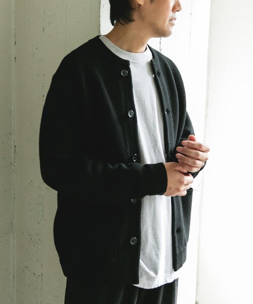 URBAN RESEARCH DOORS(アーバンリサーチドアーズ)の「ハミルトンウールガーターカーディガン(カーディガン/ボレロ・メンズ・GRAY/DARK RED/BLACK・M/L/XL)」の10枚目の写真