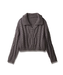 nissen | クロップド開襟プルオーバー(ニット/セーター)