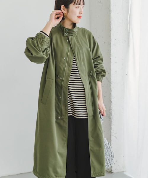 ITEMS URBANRESEARCH（アイテムズ アーバンリサーチ）の「モッズコート（モッズコート・レディース・KHK/BLK・FREE）」の15枚目の写真