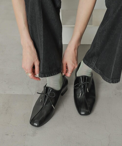 SENSE OF PLACE by URBAN RESEARCH（センスオブプレイスバイアーバンリサーチ）の「タックリボンステップオンシューズ（その他シューズ・レディース・BLACK/BROWN/BEIGE・S/M/L）」の19枚目の写真
