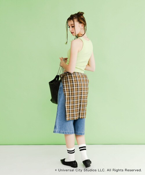 SENSE OF PLACE by URBAN RESEARCH（センスオブプレイスバイアーバンリサーチ）の「『別注』WICKED×SENSE OF PLACE　タンクトップ（タンクトップ・レディース・GREEN/PINK/GRAY・one）」の20枚目の写真