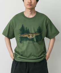URBAN RESEARCH DOORS（アーバンリサーチドアーズ）の「LIBERTY GRAPHICS　Owl In Flight（Tシャツ/カットソー・メンズ）」