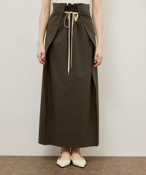 ADAM ET ROPE'(アダムエロペ)の「ドロストリーンスカート(スカート・レディース・ブラック/ブラウン・36/38)」の14枚目の写真
