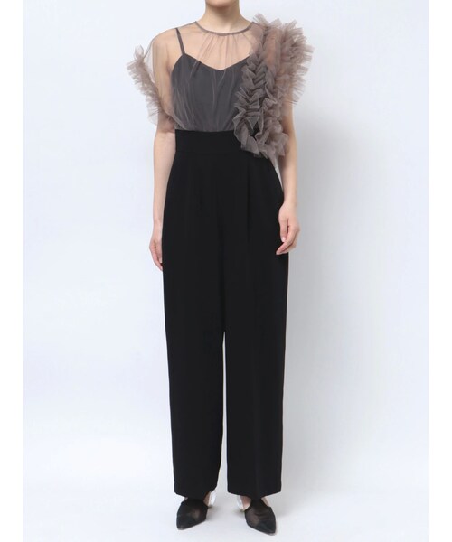 あ様、専用 ラグナムーン　LADYチュールドッキングコンビネゾン　ブラックM LAGUNAMOON ラグナムーン LADYチュールドッキングコンビネゾン