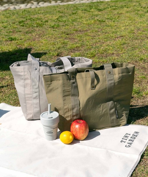 EKAL（エカル）の「TINY GARDEN PRODUCTS　パッカブルクールバッグ（トートバッグ・レディース・KHAKI/GRAY/ORANGE/BLACK・one）」の15枚目の写真