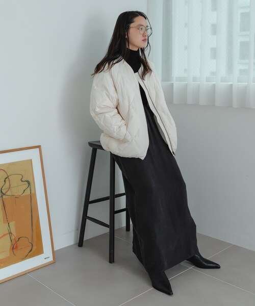 URBAN RESEARCH(アーバンリサーチ)の「コクーンキルティングダウン(その他アウター・レディース・OFF WHITE/BROWN/BLACK・S/Free)」の9枚目の写真