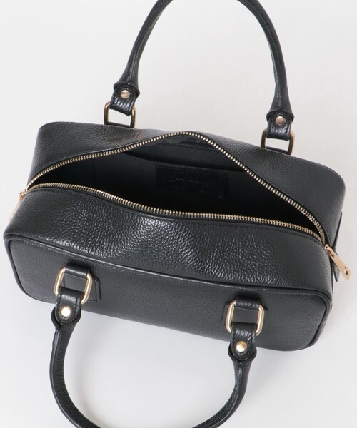 URBAN RESEARCH（アーバンリサーチ）の「レザースクエアボストンバッグ（ハンドバッグ・レディース・BLACK/CHOCOLATE・-）」の8枚目の写真
