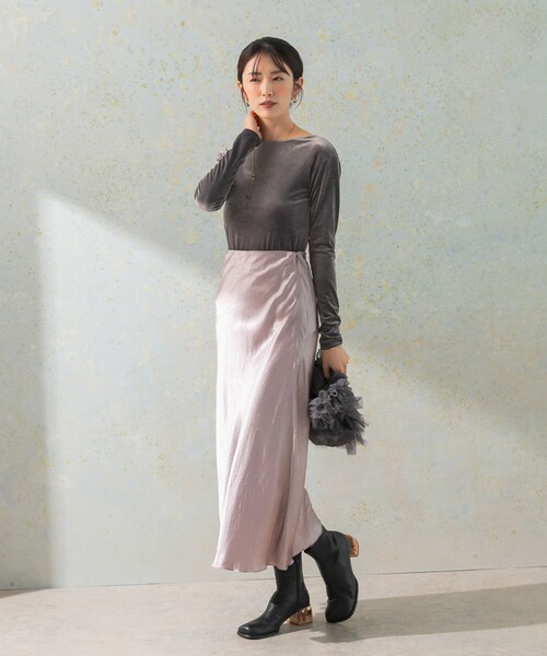 URBAN RESEARCH ROSSO（アーバンリサーチロッソ）の「サテンバイアススカート（スカート・レディース・ivory/mauve pink・FREE）」の19枚目の写真