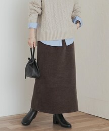 URBAN RESEARCH DOORS | ベロアワッシャーIラインスカート(スカート)