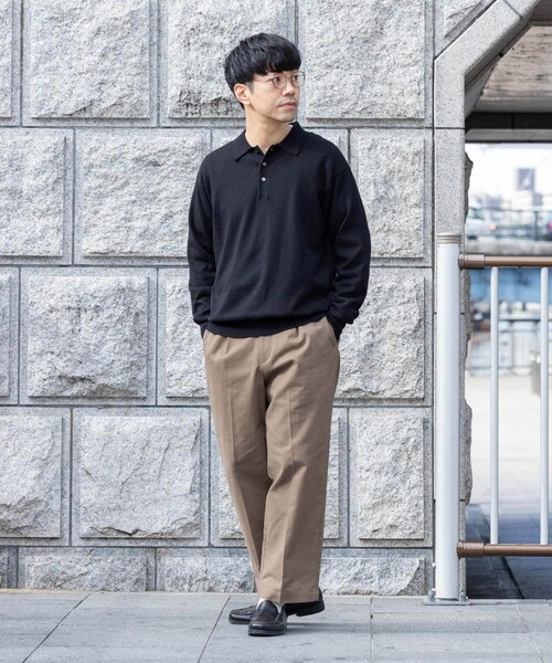 URBAN RESEARCH ROSSO（アーバンリサーチロッソ）の「コットンカシミヤニットポロシャツ（ニット/セーター・メンズ・GRAY/BLACK/IVORY/GREIGE・M/L）」の19枚目の写真
