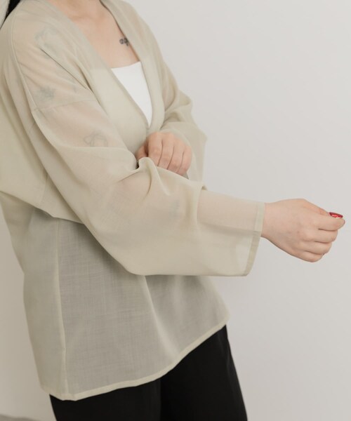 THE GOODLAND MARKET（ザグッドランドマーケット）の「&her　Voile Tops（シャツ/ブラウス・レディース・CREAM・one）」の5枚目の写真