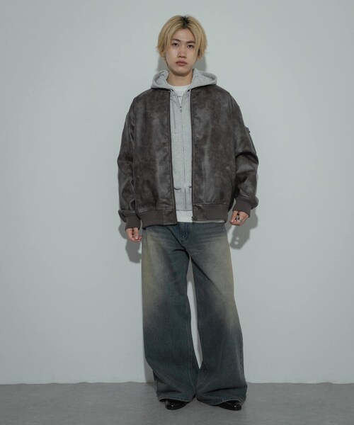 SENSE OF PLACE by URBAN RESEARCH(センスオブプレイスバイアーバンリサーチ)の「ヴィンテージライクMA-1(MA-1・メンズ・BLACK/BROWN・M/L)」の22枚目の写真