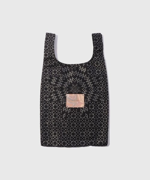 ADAM ET ROPE'(アダムエロペ)の「【HOLO MARKET/ホロマーケット】POCCHIRI Tote bag(トートバッグ・メンズ・ブラック/ホワイト系/ベージュ/ライトグリーン・F)」の2枚目の写真