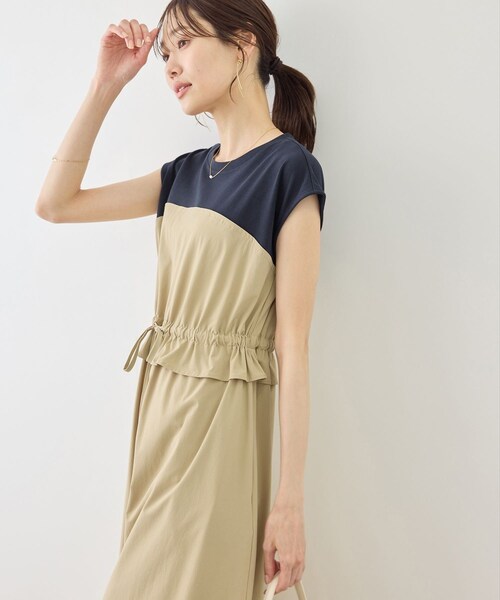 ROPE' PICNIC（ロペピクニック）の「ナイロンビスチェドッキングカットワンピース/UVカット・接触冷感（ワンピース・レディース・ブラック/ベージュ/ネイビー・F）」の17枚目の写真