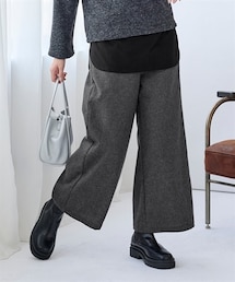 nissen | 大きいサイズ （吸湿発熱）ウエストリブパンツ(パンツ)