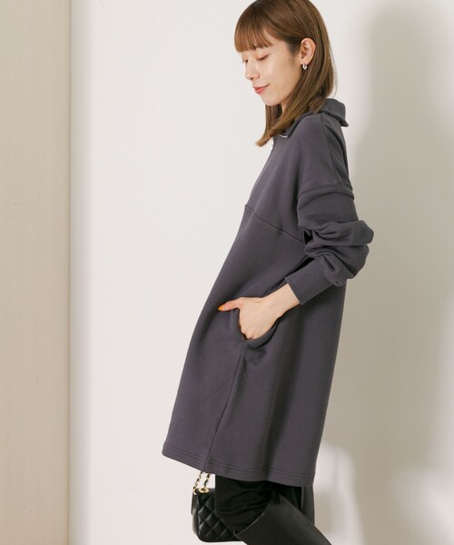 URBAN RESEARCH Sonny Label（アーバンリサーチサニーレーベル）の「ハーフジップスウェットチュニック（チュニック・レディース・オレンジ/グレー/ブラック・FREE）」の17枚目の写真