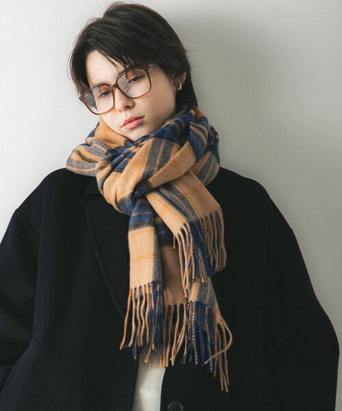 URBAN RESEARCH（アーバンリサーチ）の「ウールカシミヤストール（ストール/ショール・レディース・IVORY/RED/BEIGECHECK/GREENCHECK・-）」の16枚目の写真