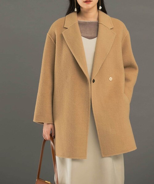 URBAN RESEARCH ROSSO（アーバンリサーチロッソ）の「ウールカシミヤリバーチェスターコート（チェスターコート・レディース・WHITE/BEIGE/NAVY・FREE）」の21枚目の写真