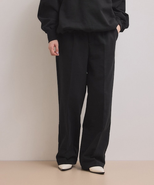 ADAM ET ROPE'(アダムエロペ)の「【WEB限定】スウェットワイドスラックス(スラックス・レディース・ブラック/グレー/キナリ系・36/38)」の3枚目の写真
