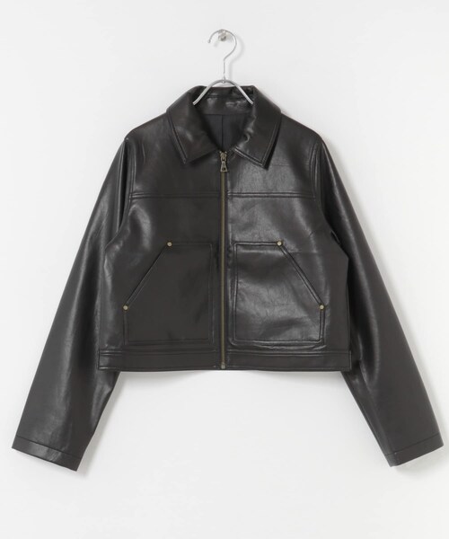 SENSE OF PLACE by URBAN RESEARCH(センスオブプレイスバイアーバンリサーチ)の「FLショートジャケット(テーラードジャケット・レディース・CAMEL/BLACK/BROWN・One)」の10枚目の写真