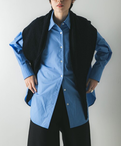 URBAN RESEARCH（アーバンリサーチ）の「ウールカシミヤサンカクストール（ストール/ショール・レディース・WHITE/RED/NAVY・-）」の11枚目の写真