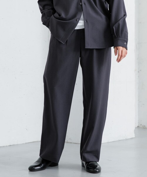 SENSE OF PLACE by URBAN RESEARCH（センスオブプレイスバイアーバンリサーチ）の「『イージーケア』ダブルタックワイドパンツ（その他パンツ・メンズ・CHARCOAL/BLACK/GREIGE/BLUE・S/M/L）」の18枚目の写真