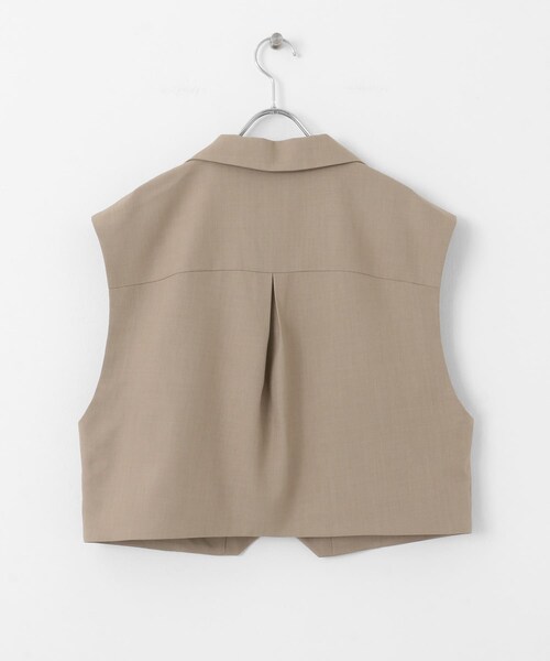 KBF（ケイビーエフ）の「ルーズテーラードベスト（テーラードジャケット・レディース・SAND/BLACK・one）」の22枚目の写真