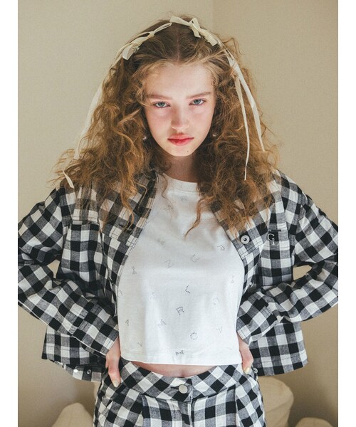 CALNAMUR（カルナムール）の「BLOCK CHECK JK/ブロックチェックジャケット（その他アウター・レディース・ブラック/レッド・F）」の5枚目の写真