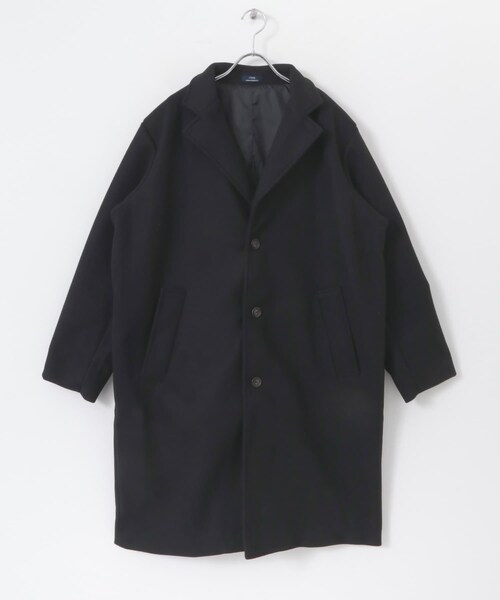 ITEMS URBANRESEARCH（アイテムズ アーバンリサーチ）の「ウールライクメルトン チェスターコート（チェスターコート・メンズ・MOC/BLK/KHK・M/L）」の13枚目の写真