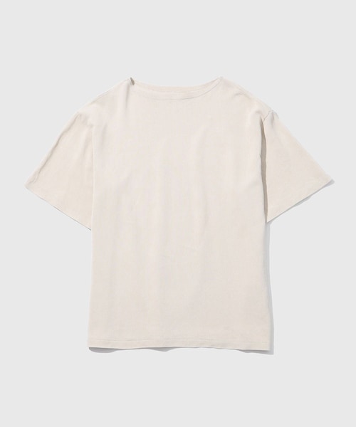 ADAM ET ROPE'(アダムエロペ)の「【KAPTAIN SUNSHINE/キャプテンサンシャイン】Washi Tenjiku Boatneck Half-sleeve Tee(Tシャツ/カットソー・メンズ・ブラック/キナリ・2/3/4)」の1枚目の写真