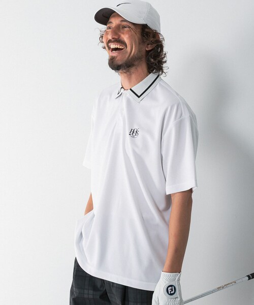 URBAN RESEARCH Sonny Label（アーバンリサーチサニーレーベル）の「OOPS　吸水速乾ラインポロシャツ（ポロシャツ・メンズ・OFF/NAVY・M/L/XL）」の6枚目の写真