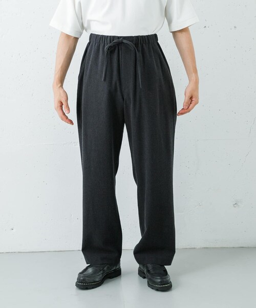 URBAN RESEARCH(アーバンリサーチ)の「Cale シルクウールニドムパンツ(その他パンツ・メンズ・Black・3/4)」の3枚目の写真