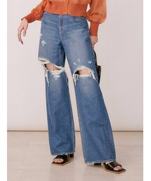 EVRIS | ダメージワイドデニムパンツ(デニムパンツ)