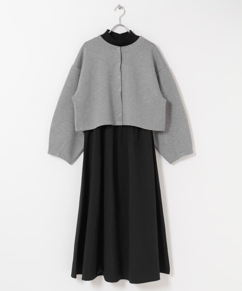 ITEMS URBANRESEARCH(アイテムズ アーバンリサーチ)の「『イージーケア』マルチWAYダンボールカーディガンワンピース(ワンピース・レディース・GRY/BRN・Free)」の9枚目の写真