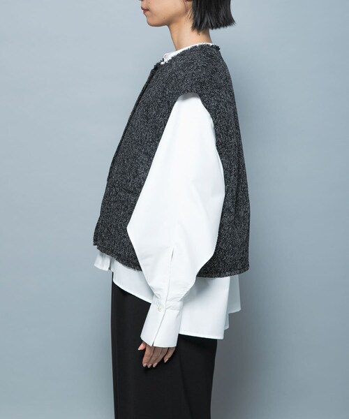 URBAN RESEARCH ROSSO（アーバンリサーチロッソ）の「『別注』CHIGNON×ROSSO　ツイードショートベスト（ベスト・レディース・WHITE/BLACK・Free）」の20枚目の写真